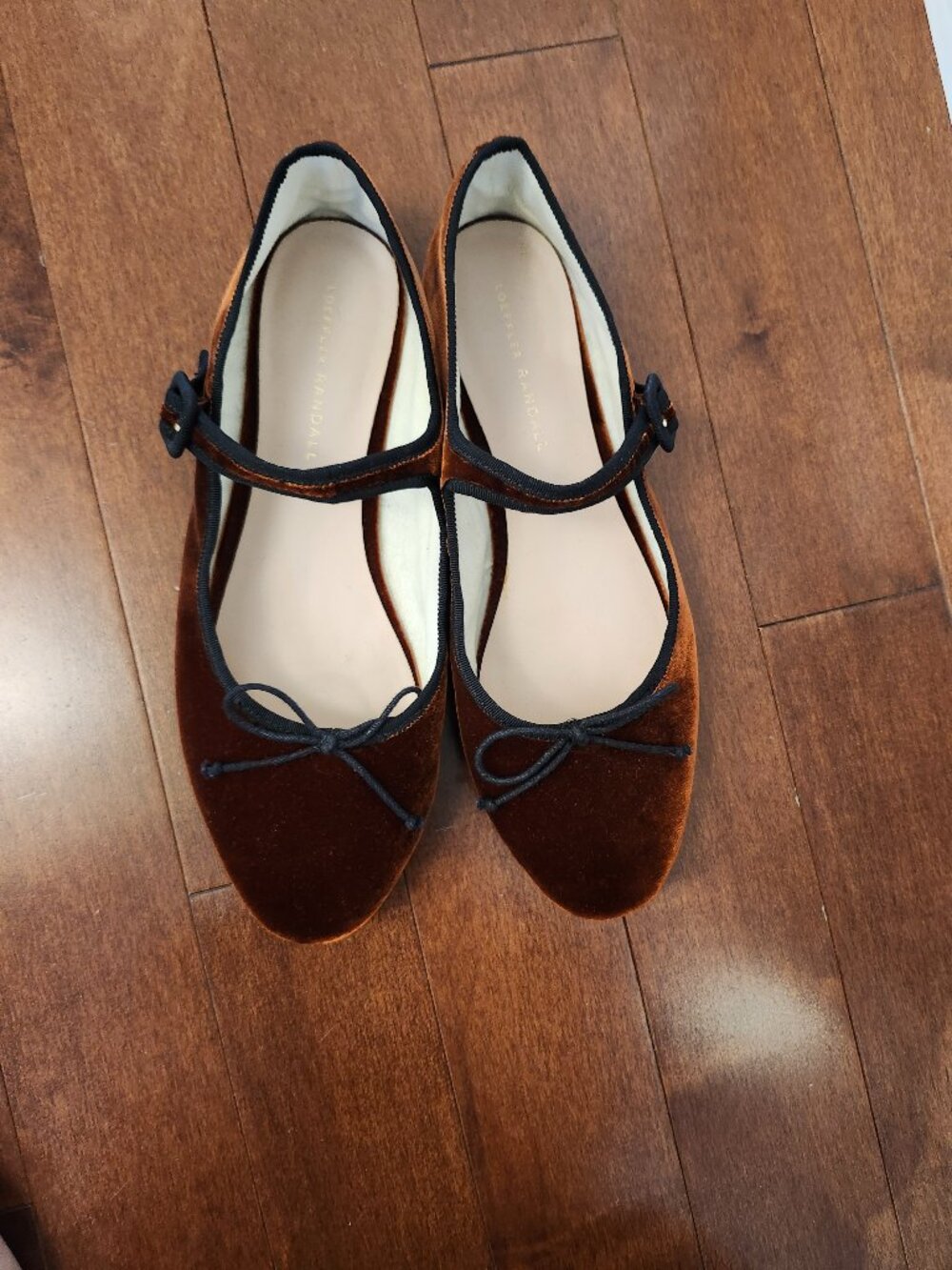 Loeffler Randall Chiara flats in plush velvet women's size 10.5
